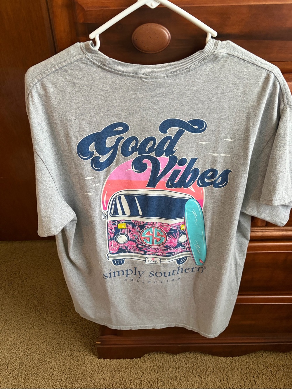 Simply Southern Men's Crewneck T‑Shirt in Heather Gray - Picture 7 of 7